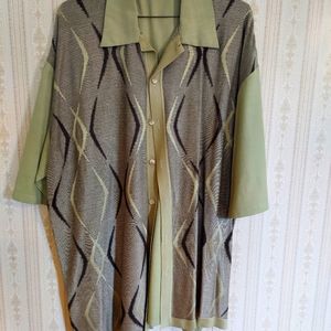 Polo green and brown 3 button shirt big and tall